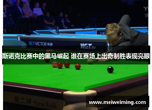 斯诺克比赛中的黑马崛起 谁在赛场上出奇制胜表现亮眼